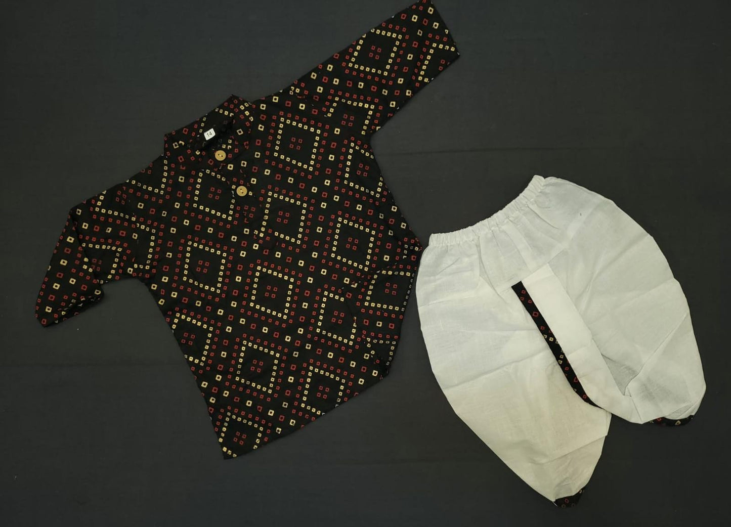 Navy Blue & White - Boys Dhoti Kurta Sets