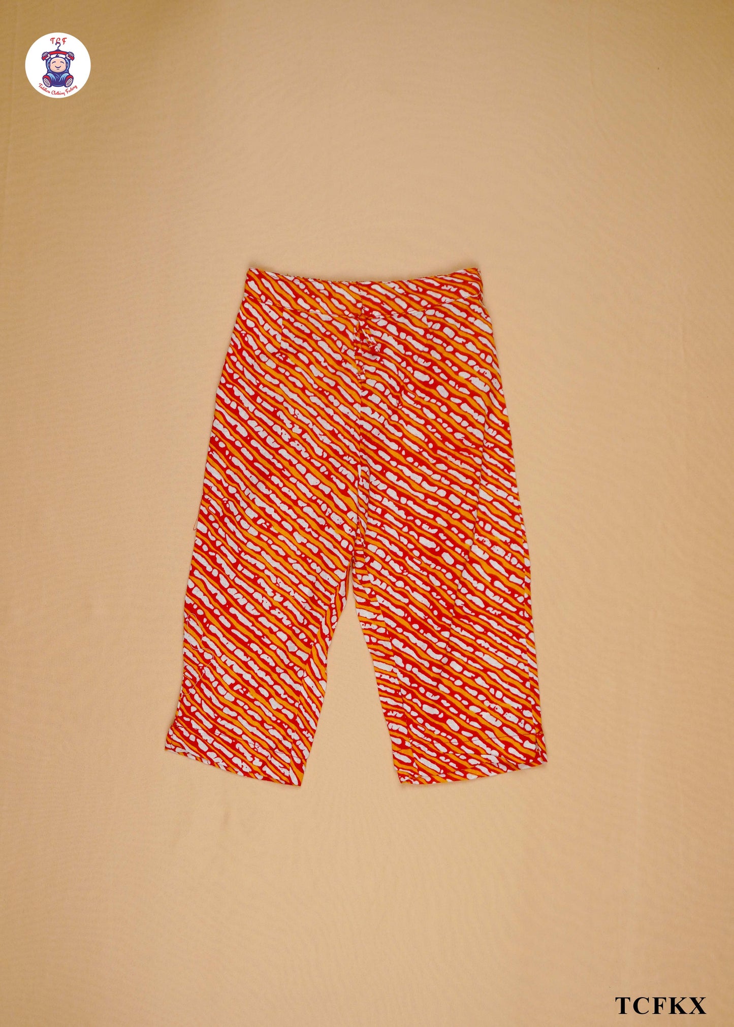 Mahogany & Orange - Printed Umbrella Kurti Set