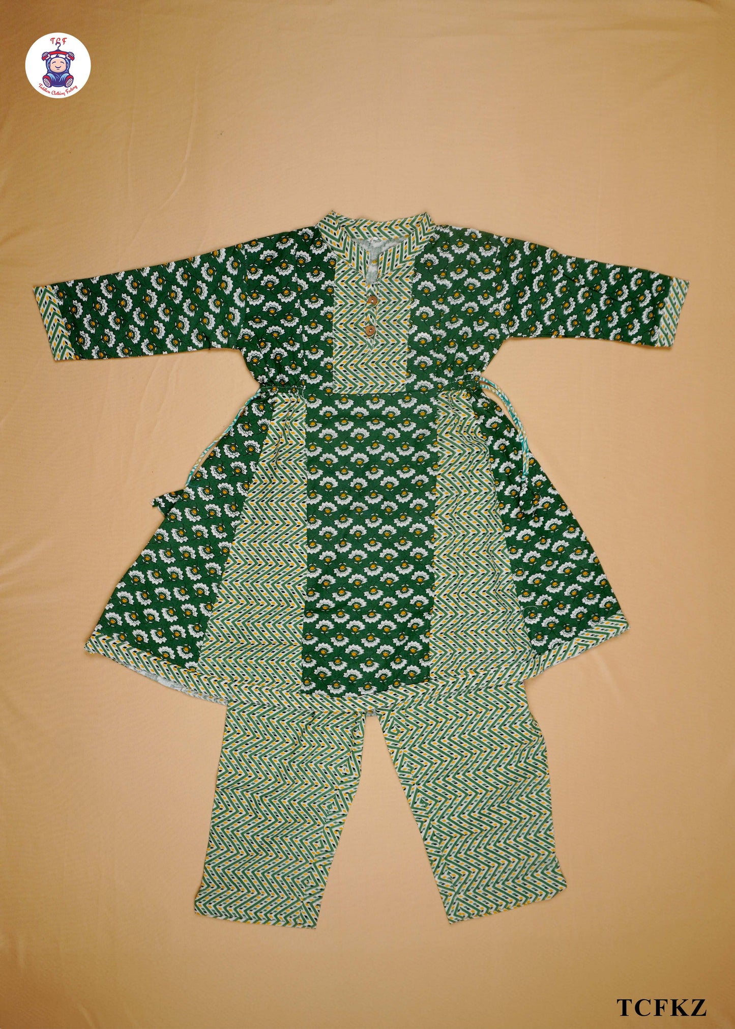 Green - Kids Readymade Top & Bottom