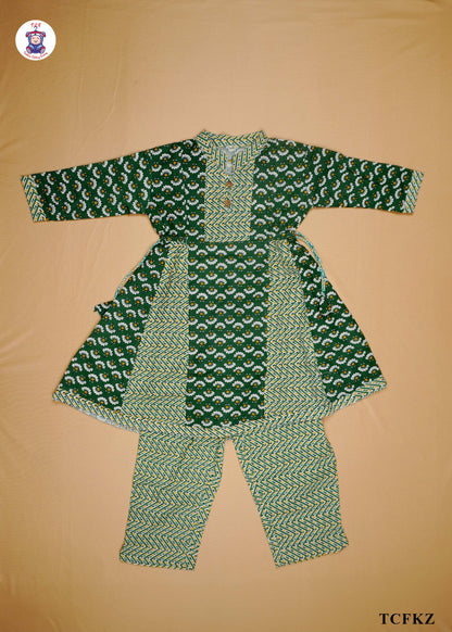 Green - Kids Readymade Top & Bottom