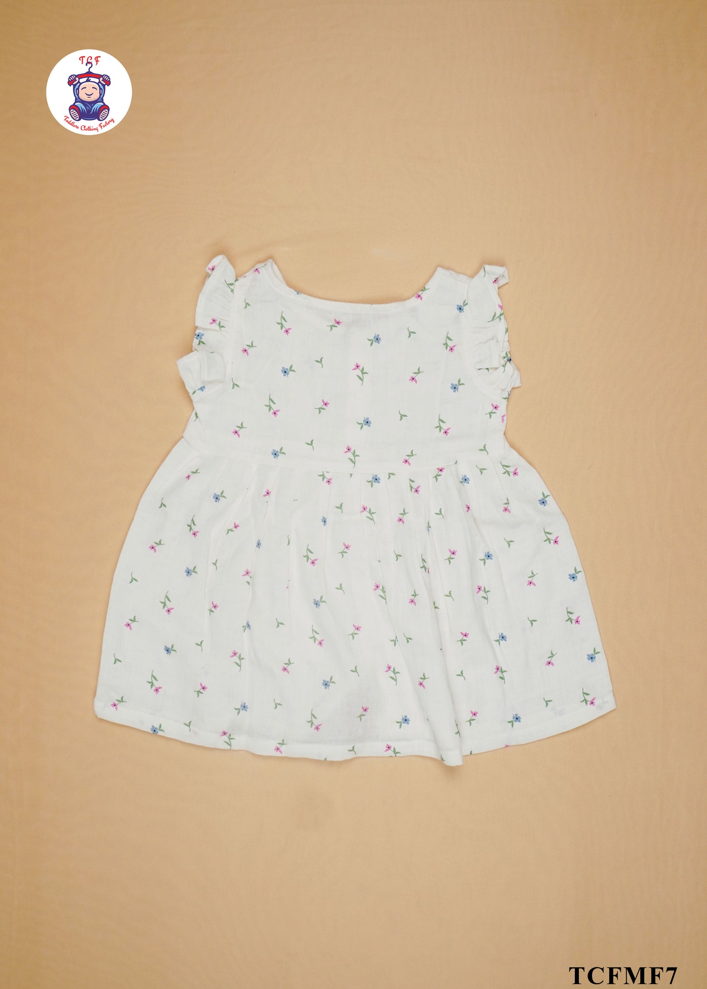 Half White - Girls Readymade Muslin Frocks