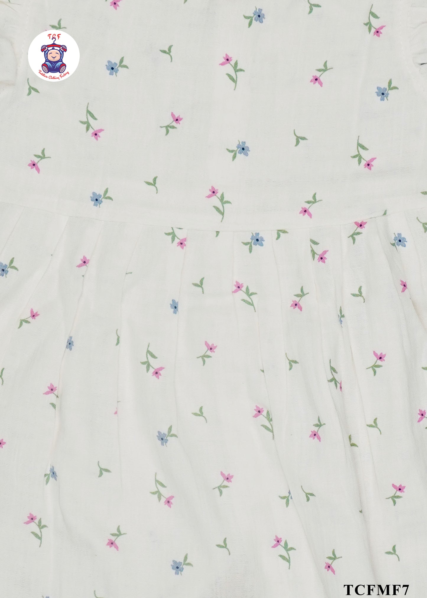 Half White - Girls Readymade Muslin Frocks