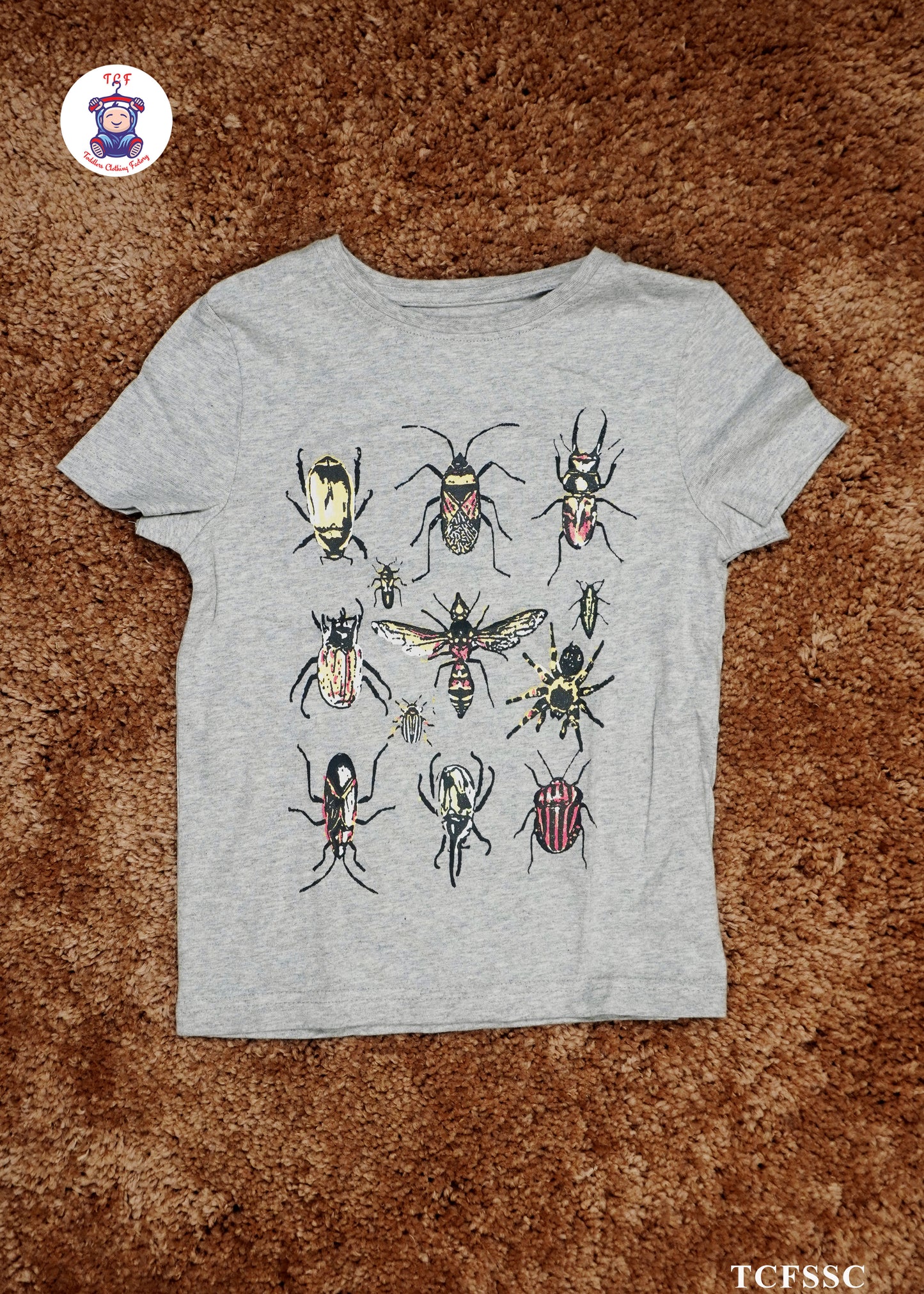 Grey - Boys Tees Insects