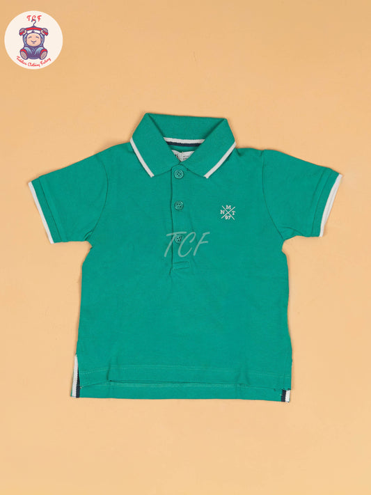 Green - Boys Readymade Collor T-Shirts