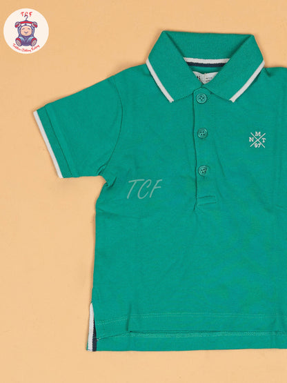 Green - Boys Readymade Collor T-Shirts