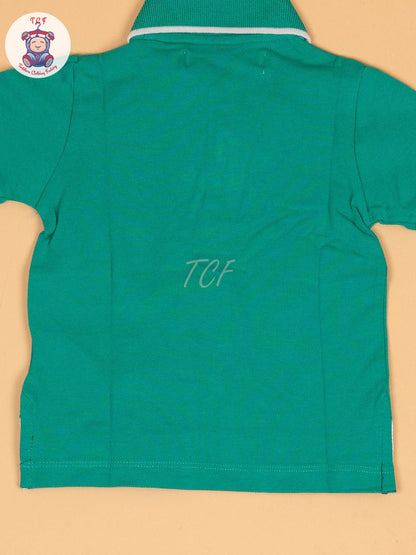 Green - Boys Readymade Collor T-Shirts