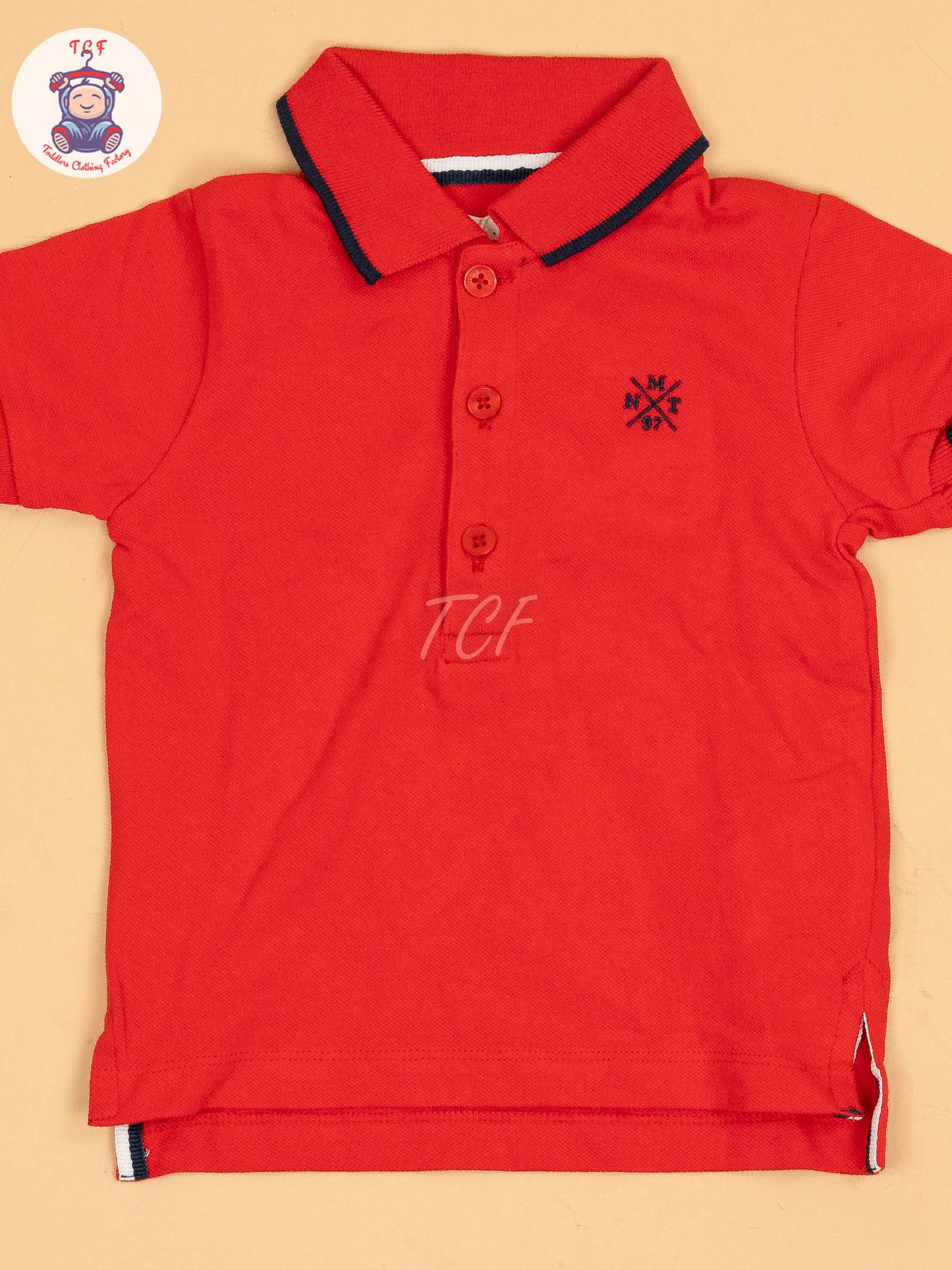 Red - Boys Readymade Collor T-Shirts
