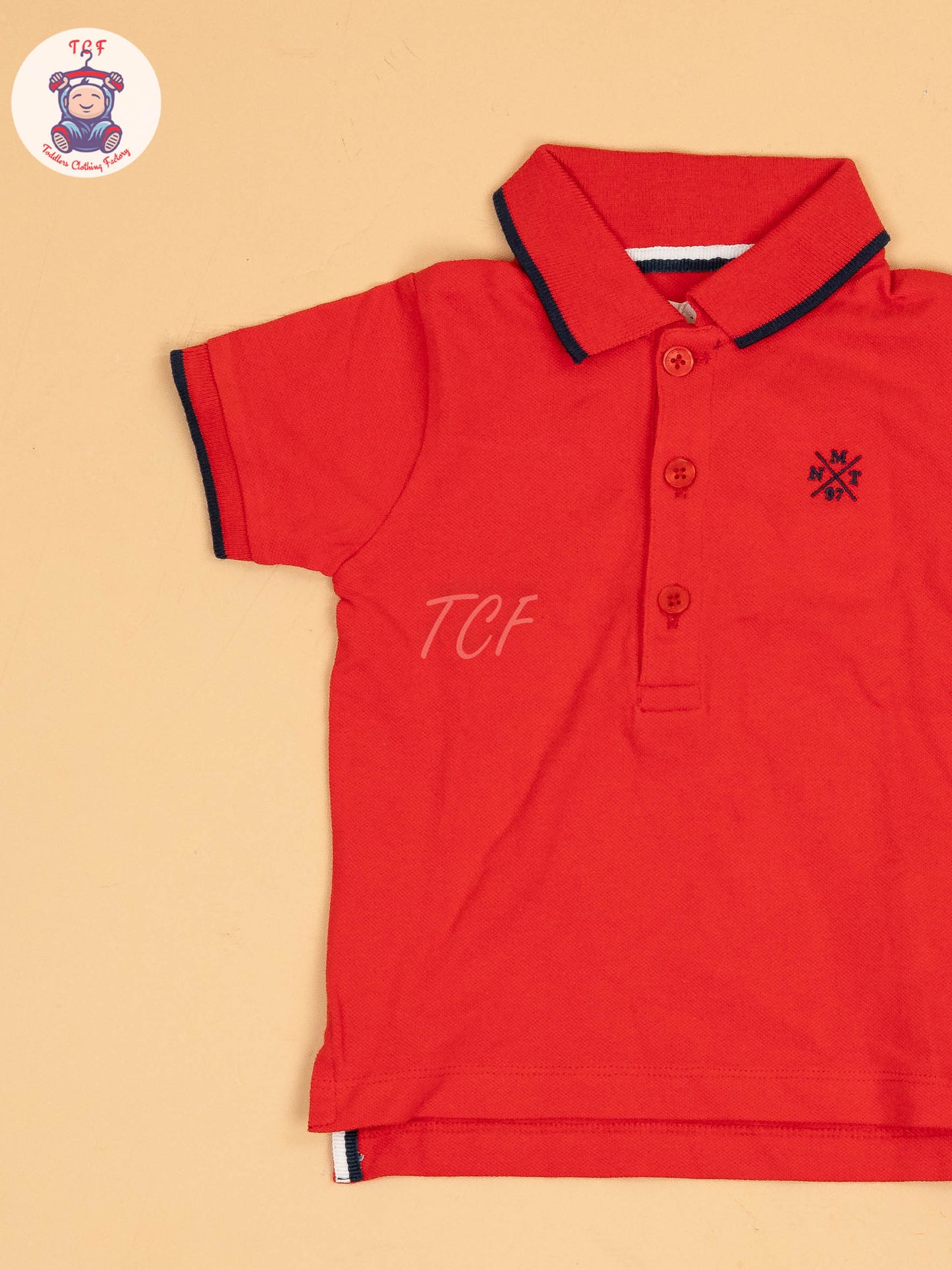 Red - Boys Readymade Collor T-Shirts