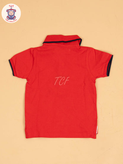 Red - Boys Readymade Collor T-Shirts