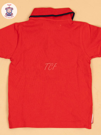 Red - Boys Readymade Collor T-Shirts