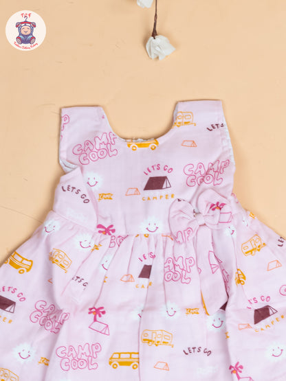 Pink - Girls Camp Cool Cotton Frocks