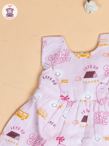 Pink - Girls Camp Cool Cotton Frocks
