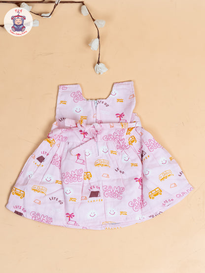 Pink - Girls Camp Cool Cotton Frocks