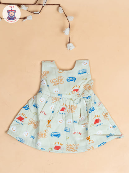 Cream - Girls Camp Cool Cotton Frocks