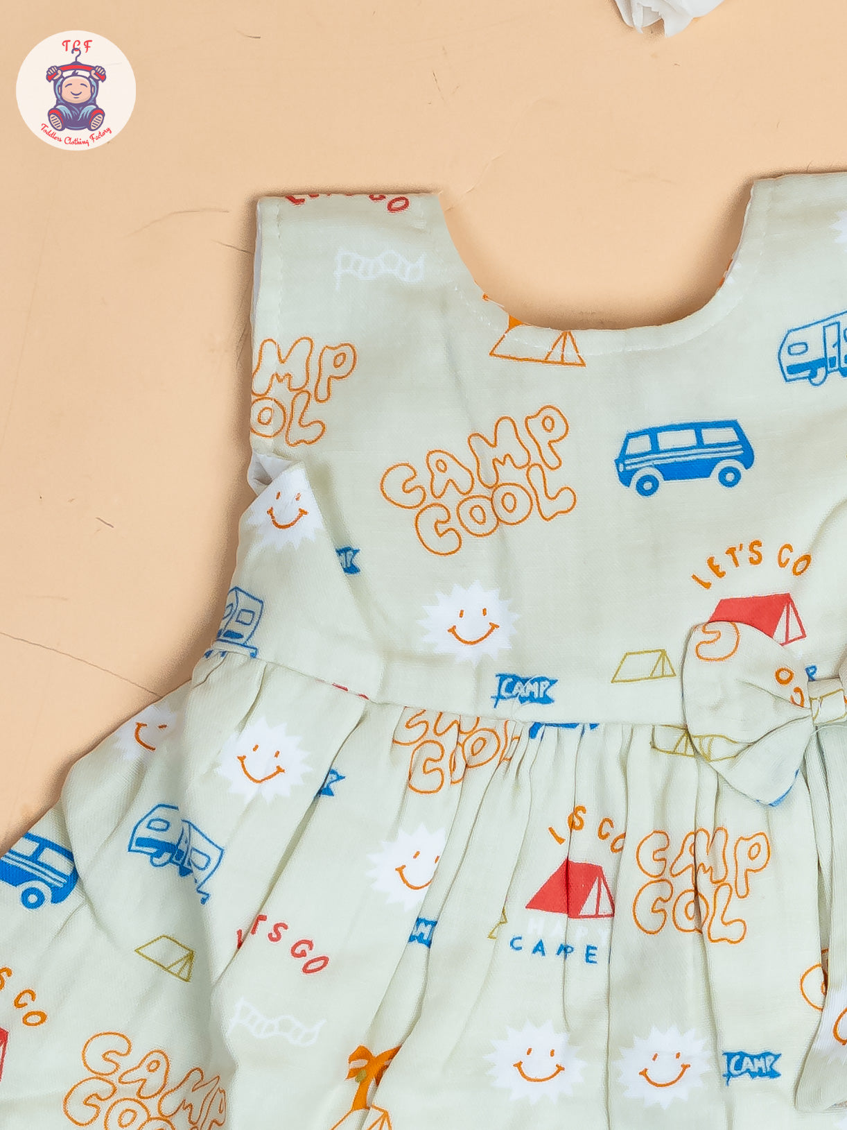 Cream - Girls Camp Cool Cotton Frocks