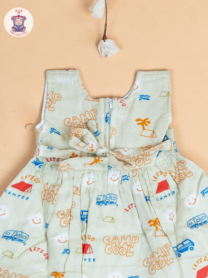 Cream - Girls Camp Cool Cotton Frocks