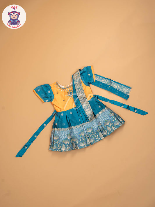 Mustard & Blue  - Kids Readymade Frocks