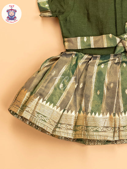 Green & Gold - Kids Readymade Frocks