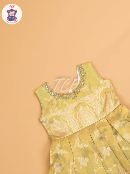 Green & Gold - Kids Readymade Frocks