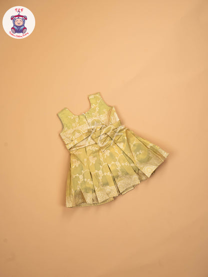 Green & Gold - Kids Readymade Frocks