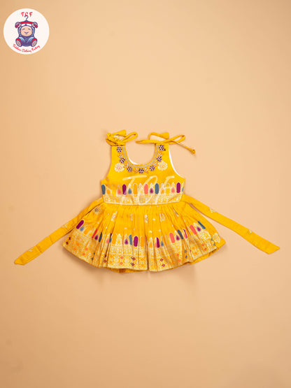 Mango Yellow - Kids Readymade Frocks