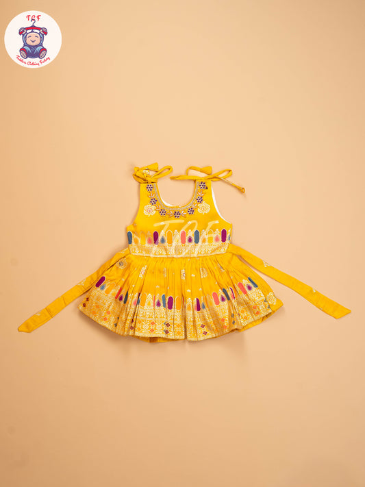 Mango Yellow - Kids Readymade Frocks