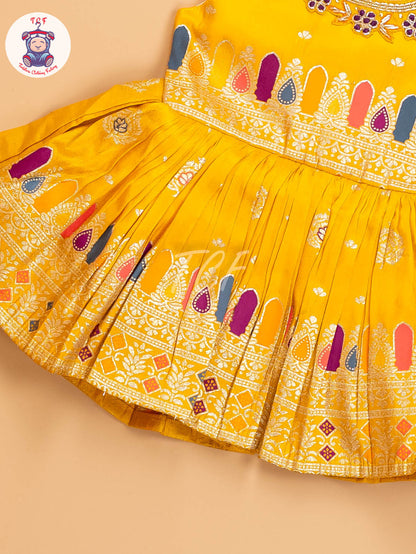 Mango Yellow - Kids Readymade Frocks