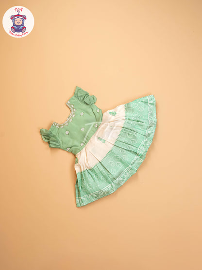 Light Green - Kids Readymade Frocks