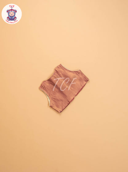 Light Brown - Kids Readymade Frocks
