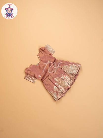 Light Brown - Kids Readymade Frocks