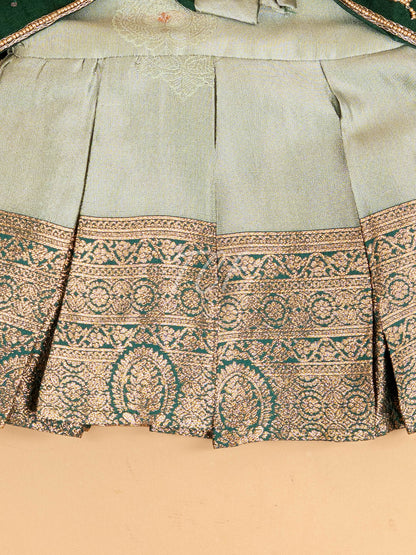 Bottle Green - Kids Readymade Frocks