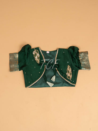 Bottle Green - Kids Readymade Frocks