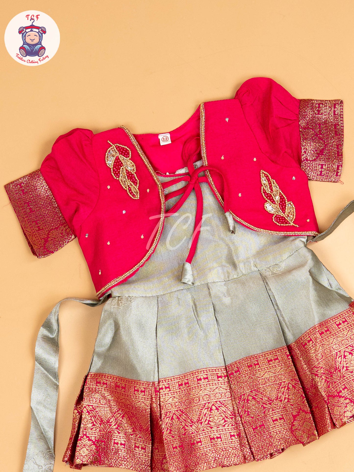 Pink & Pastel Green - Kids Readymade Frocks