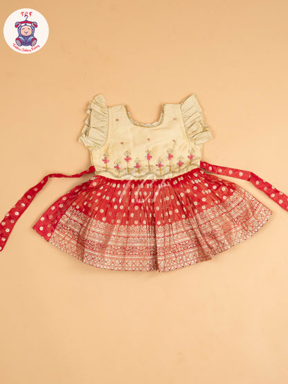 Sandal & Pink - Kids Readymade Frocks