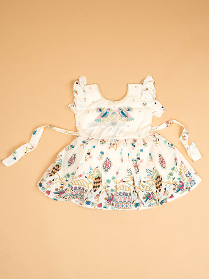 White - Kids Readymade Frocks