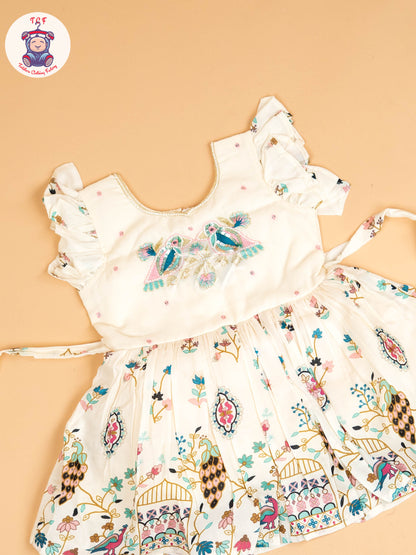 White - Kids Readymade Frocks