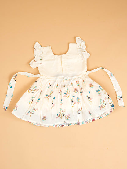 White - Kids Readymade Frocks