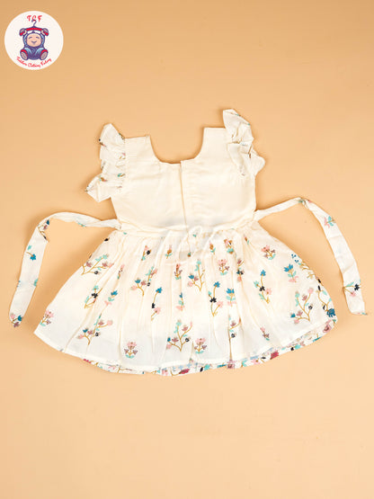 White - Kids Readymade Frocks