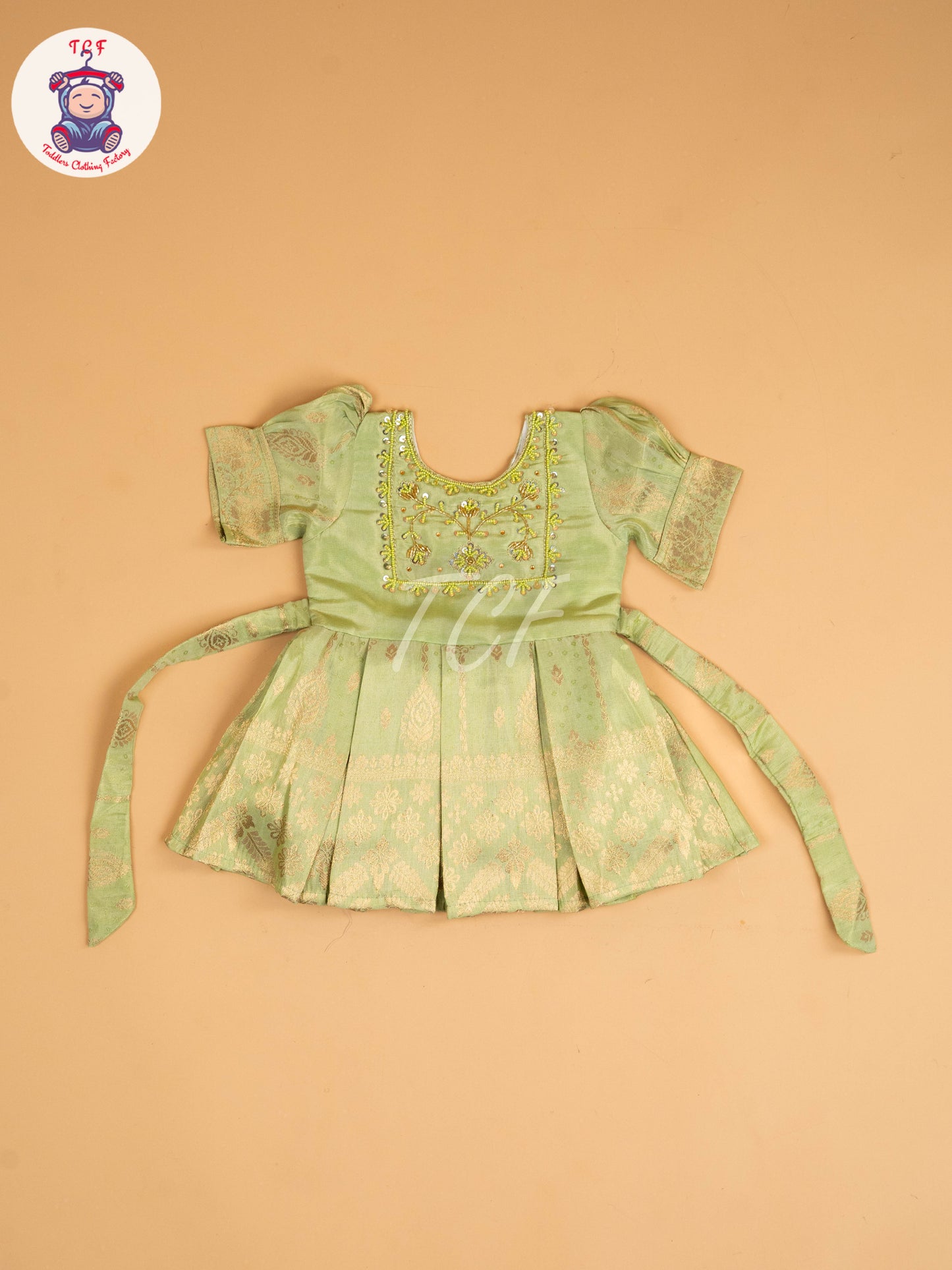 Pista Green - Kids Readymade Frocks