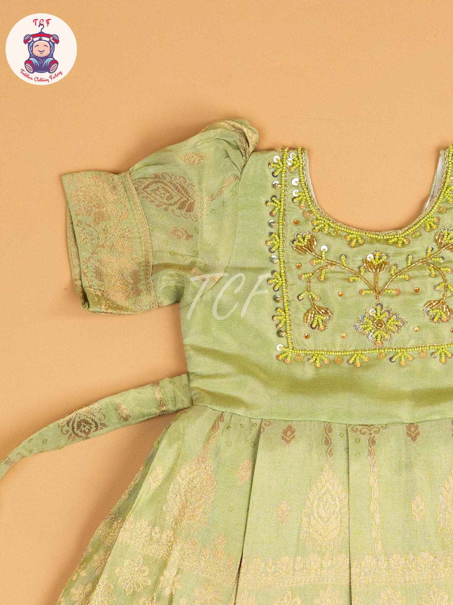 Pista Green - Kids Readymade Frocks