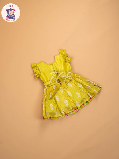 Lemon Yellow - Kids Readymade Frocks