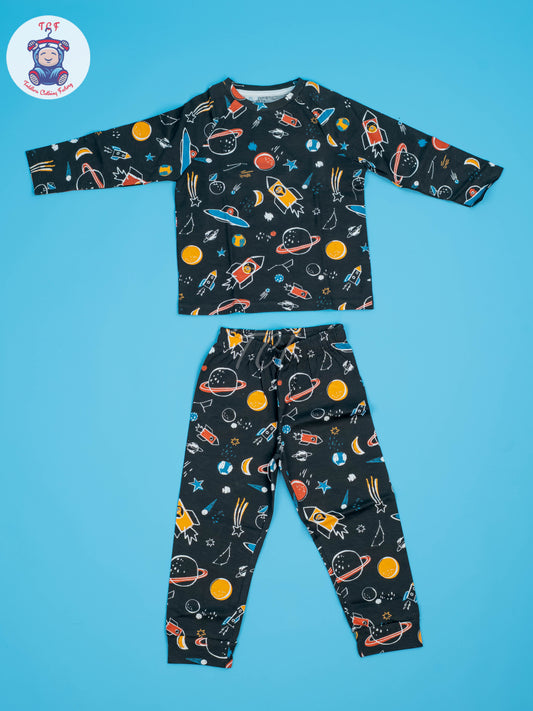 Black - Boys Night Wear