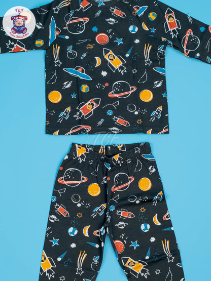 Black - Boys Night Wear