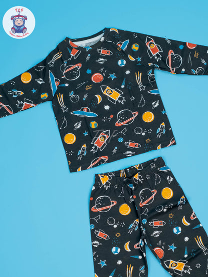 Black - Boys Night Wear