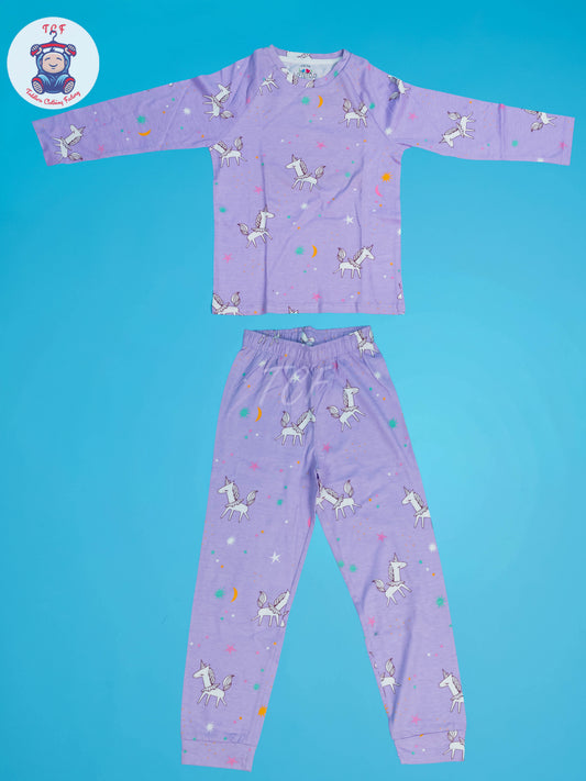 Lavender - Girls Unicorn NightWear