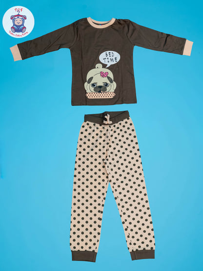 Light Green & Cream - Girls Nightwear