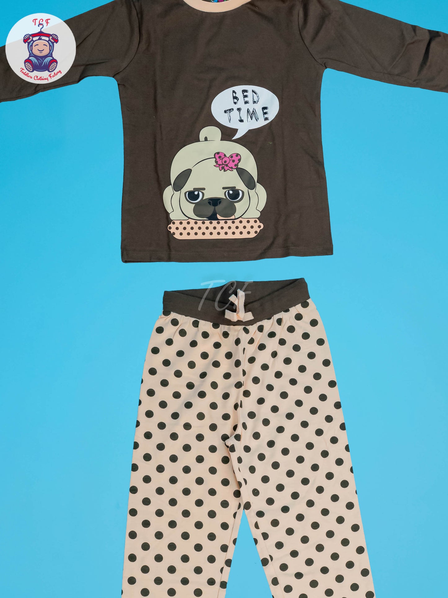 Light Green & Cream - Girls Nightwear