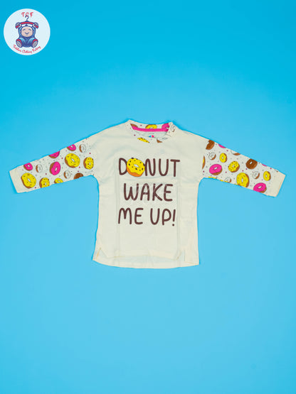 Cream -  Girls Donut Night Wear