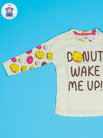 Cream -  Girls Donut Night Wear