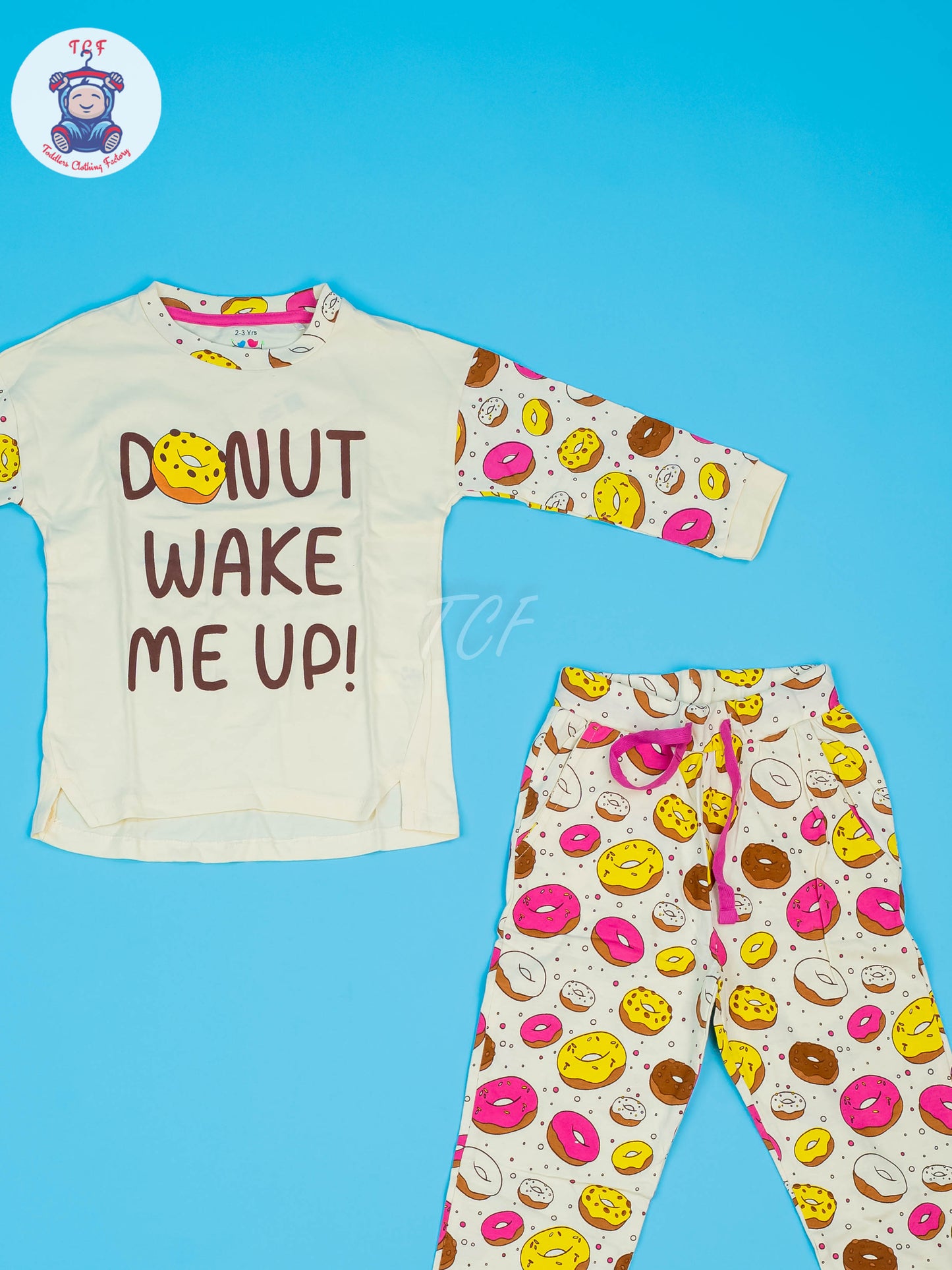 Cream -  Girls Donut Night Wear